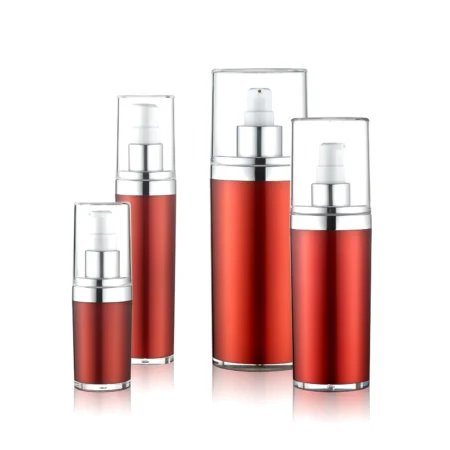 Red airless pump bottle set