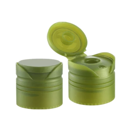 Flip top cap Green PW-642407